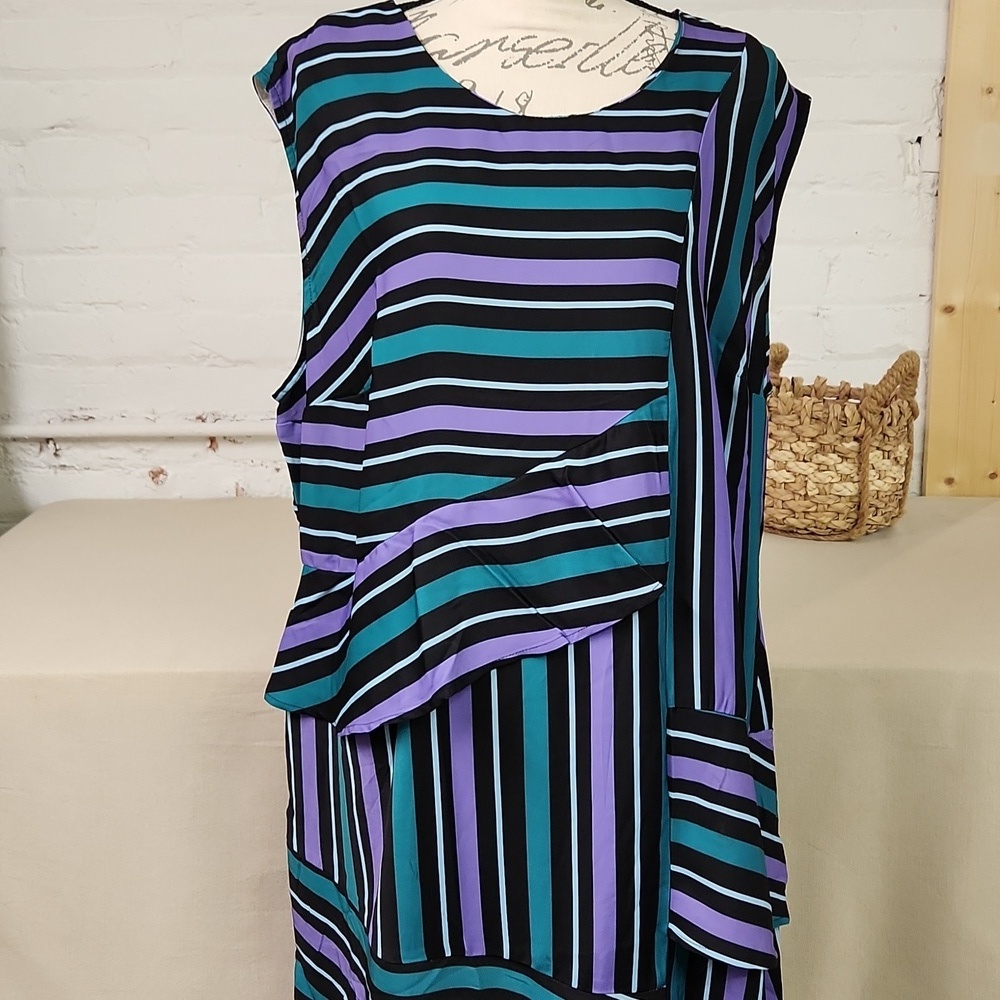 Eloquii Purple And Black Dress Size 20